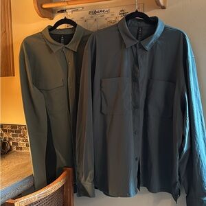 lululemon athletica Men's Casual Button Down Shirts - Green